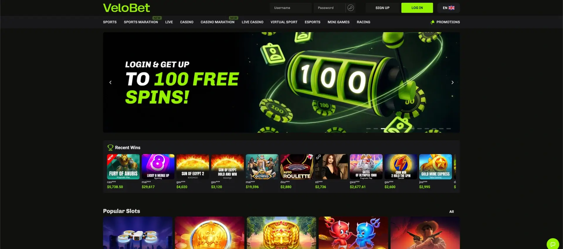 Velobet Casino at the official VeloBet Casino