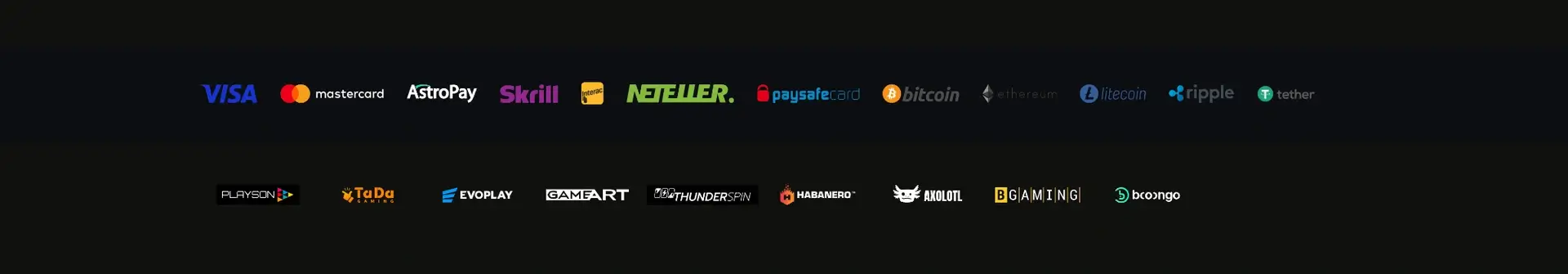 VeloBet payment methods and game providers